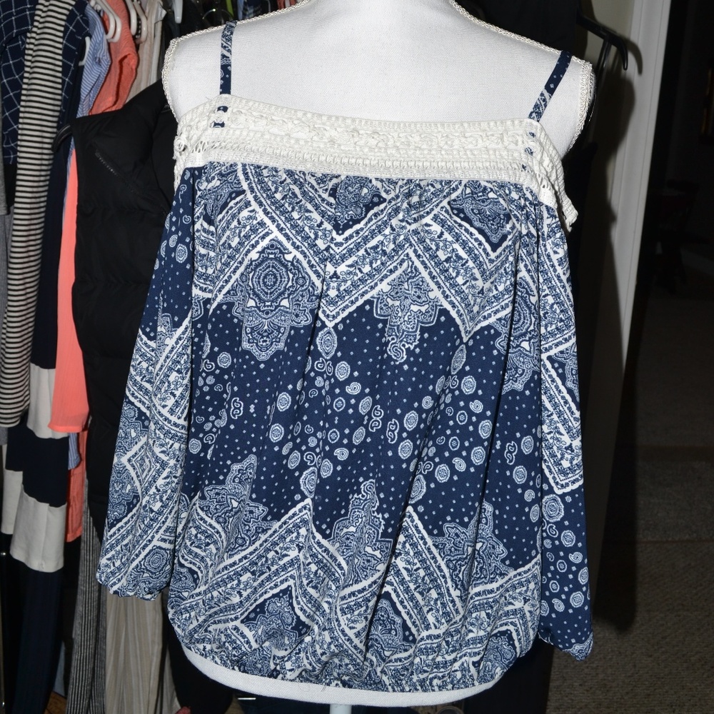 med iz byer off the shoulder top